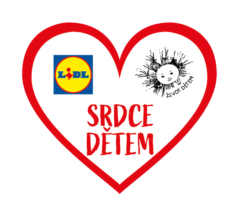 samolepka Srdce dětem Lidl